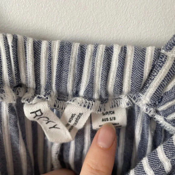 Roxy Striped Jumpsuit in Navy and White - Picture 8 of 9